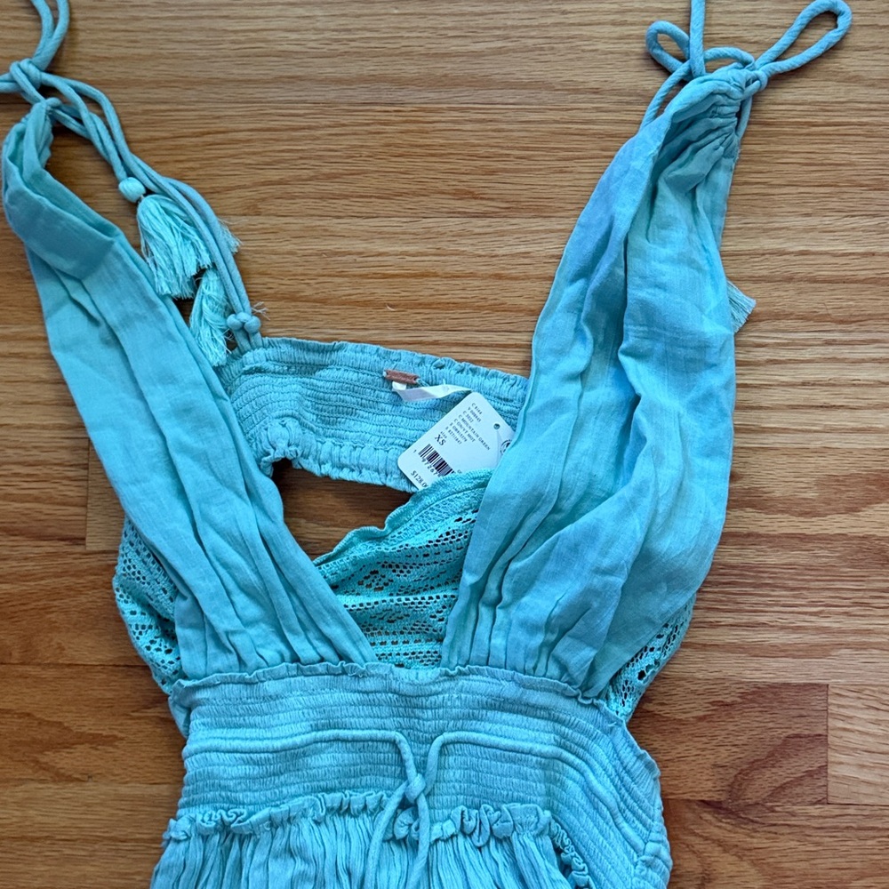 Free People Blue Santa Maria Maxi Dress B06 - Picture 4 of 7
